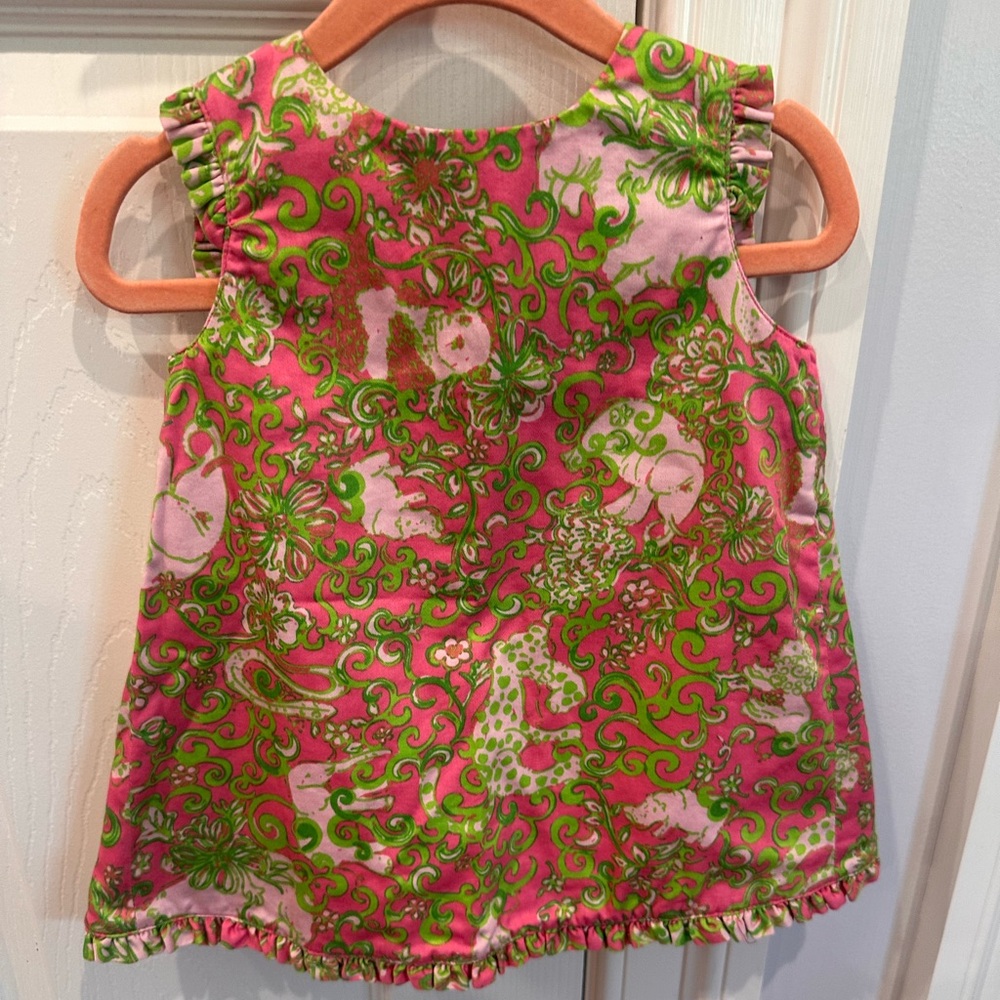 Lilly Pulitzer Pink and Green Kids Dress